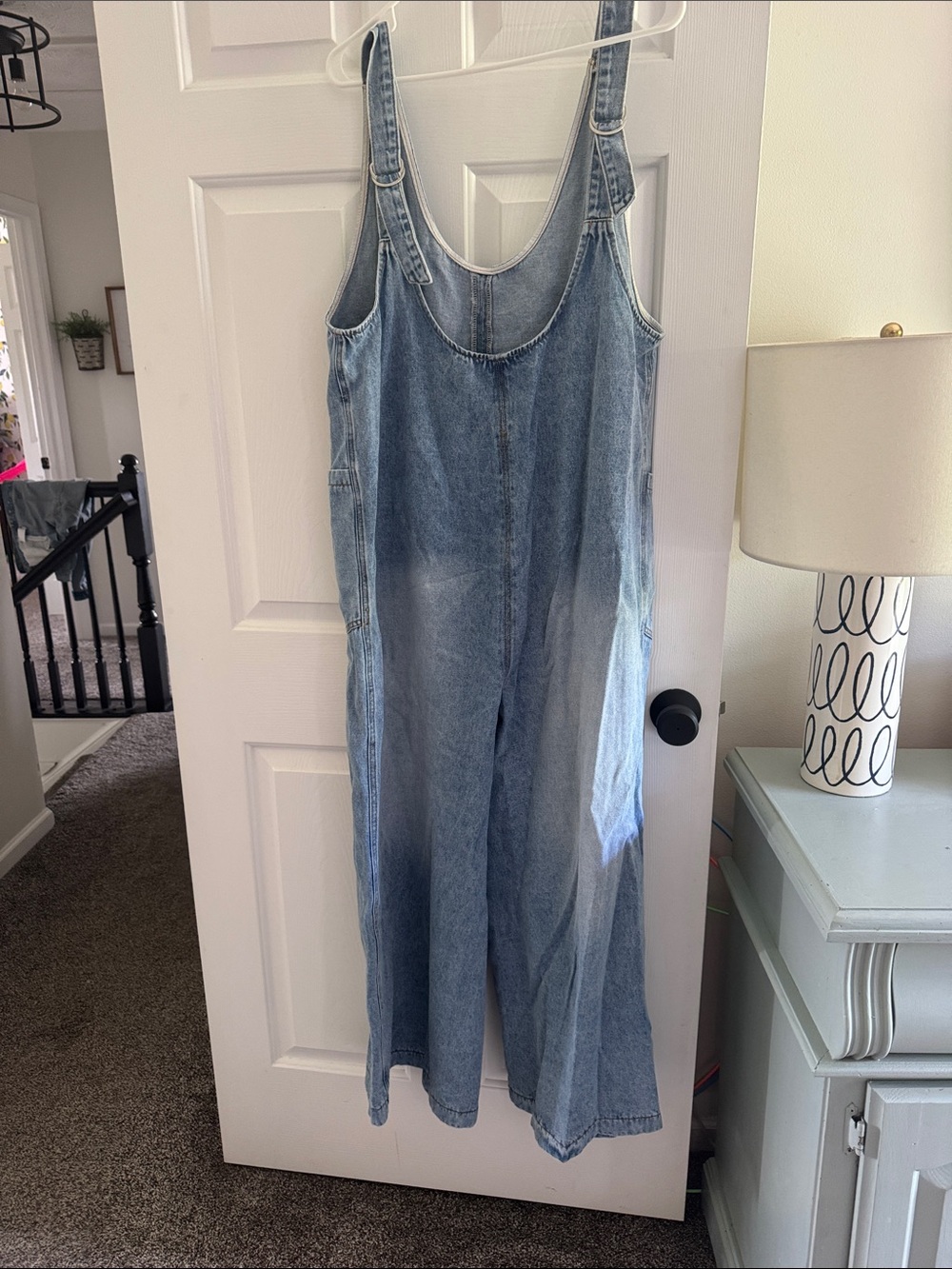 Vici Light Blue Denim Wide-Leg Women's Overalls - Picture 4 of 4